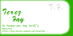 terez hay business card
